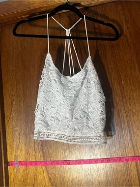 Delicate White Lace Crop Top